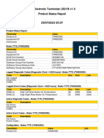 Cat Electronic Technician 2021B v1.0 Product Status Report