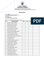 Attendance Sheet Classroom Level