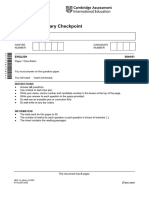 Cambridge Primary Checkpoint: English 0844/01