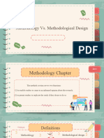 Research Design vs. Methodology