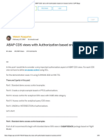 ABAP CDS Views With Authorization