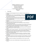 Midterm Exam Valuation Concepts and Methodologies PDF Free