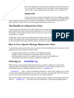 Speech Therapy Homework Chart