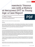 CASE REPORT 3 - Acute Mesentric Venous Thrombosis With A History Recurrent DVT in Young Age A Case Report