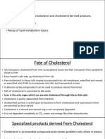 Lipid Metabolism Cholesterol Derived Products & Bile Acid