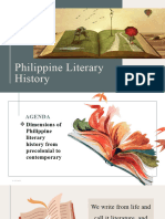 Dimensions of Philippine Literary History From Precolonial To Contemporary