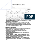 Physiological and Psychological Measures of Pain