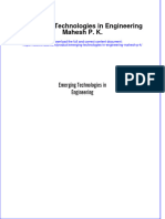 Emerging Technologies in Engineering Mahesh P K Full Chapter