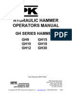 NPK Hydraulic Hammer Models GH9-GH30 Operation