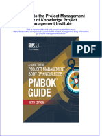 PDF A Guide To The Project Management Body of Knowledge Project Management Institute Ebook Full Chapter