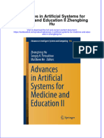 PDF Advances in Artificial Systems For Medicine and Education Ii Zhengbing Hu Ebook Full Chapter