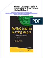 PDF Matlab Machine Learning Recipes A Problem Solution Approach 2Nd Edition Michael Paluszek Ebook Full Chapter