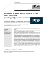 Management of Splenic Abscess: Report On 16 Cases From A Single Center