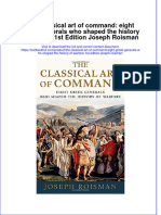 Textbook The Classical Art of Command Eight Greek Generals Who Shaped The History of Warfare 1St Edition Joseph Roisman Ebook All Chapter PDF