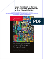 Full Chapter The Routledge Handbook of Corpus Approaches To Discourse Analysis 1St Edition Eric Friginal Editor PDF