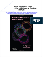 PDF Quantum Mechanics I The Fundamentals 1St Rajasekar Solution Manual Online Ebook Full Chapter