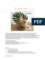 Crochet Pattern Sloth Essiebirdies PDF