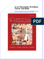 Full Perspectives On Personality 7Th Edition Carver Test Bank Online PDF All Chapter