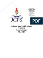 JCPS Tentative Budget For FY25