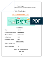 Project Report On GST