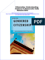 Gendered Citizenship Understanding Gendered Violence in Democratic India Natasha Behl Full Chapter PDF