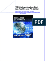 Full Download PDF of (Ebook PDF) College Algebra: Real Mathematics, Real People 7th Edition All Chapter