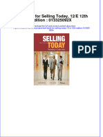 Full Download PDF of Test Bank For Selling Today, 12/E 12th Edition: 013325092X All Chapter