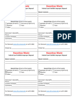 Printable Hazardous Waste Labels