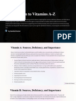 Introduction To Vitamins A Z