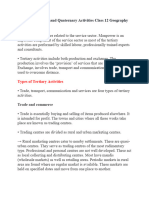 Chapter 6 Tertiary and Quaternary Activities Class 12 Geography Notes