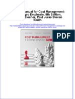 Solution Manual For Cost Management: A Strategic Emphasis, 9th Edition, Edward Blocher, Paul Juras Steven Smith Download PDF Full Chapter