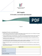 Hse Supplier It Security Assessment Questionnaire