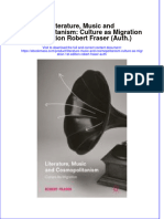 Literature, Music and Cosmopolitanism: Culture as Migration 1st Edition Robert Fraser (Auth.) full chapter instant download