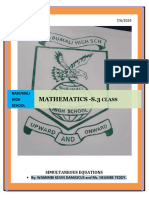 Simultaneous Equations s.3 - Nabumali High School