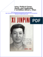 Xi Jinping. Political Career, Governance, and Leadership, 1953-2018 1st Edition Alfred L. Chan Full Chapter Instant Download