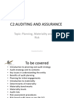 Planning, Materiality and Audit Risk Handout