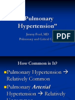 "Pulmonary Hypertension": Jimmy Ford, MD Pulmonary and Critical Care