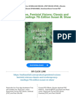 Gendered Voices, Feminist Visions: Classic and Contemporary Readings 7th Edition Susan M. Shaw All Chapter Instant Download