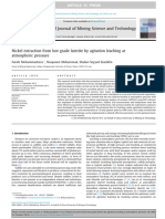 Nickel Extraction From Low Grade Laterite by Agitation Leaching at Atmospheric Pressure