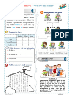 Worksheet 1 - We Love My Family