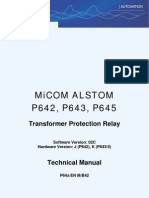 Micom Alstom P642, P643, P645: Transformer Protection Relay