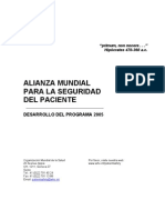 OMS Alianza Mundial Seguridad Paciente 2005