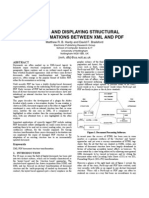 Mapping and Displaying Structural Transformations Between XML and PDF