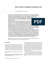 Mortality Secondary To Esophageal Anastomotic Leak: Original Article