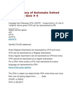 CS402 Theory of Automata Solved MCQs From Quiz