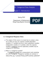 STAT2120: Categorical Data Analysis Chapter 1: Introduction