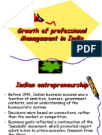 Growth of Professional Management in India
