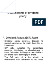 Determinants of Dividends