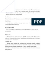 Sampling Plan Sampling Method