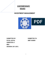 Contemporary Issues: Submitted By: Submitted To: Payal Goyal Amit Kumar Semester:-Ii MBA SESSION-2011-2013